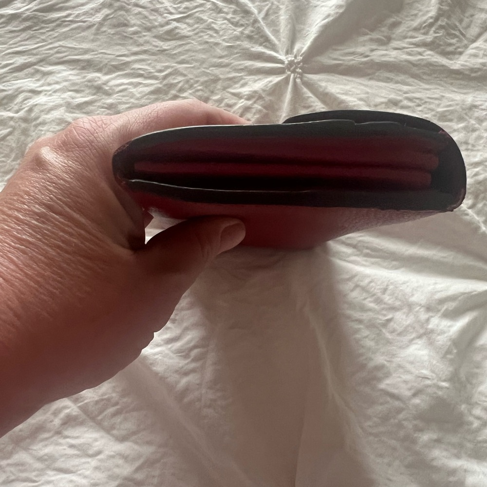 Fendi- Authentic 🍀 EUC Red Leather Long Wallet - Picture 6 of 9